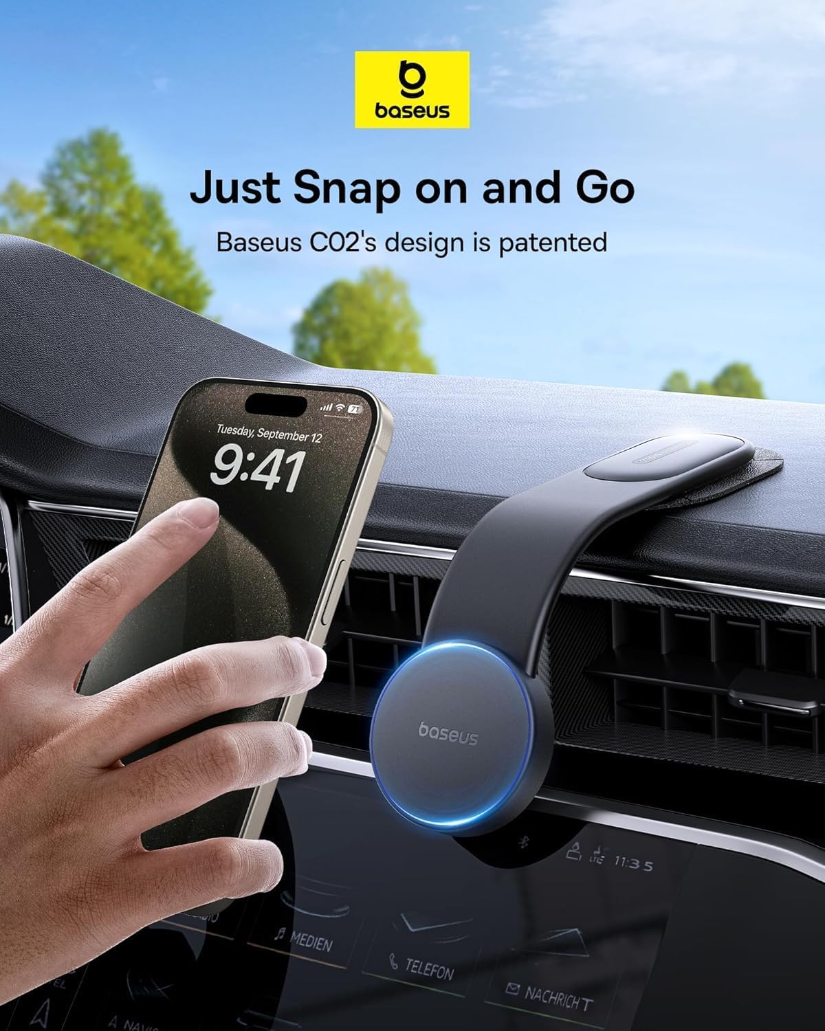 Baseus C02 Go Magnetic Car Phone Holder for Dashboard